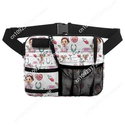 Medical Tool EKG Stethoscope Nurse Pattern Staff Work Pocket Operating Room Satchel Tool Storage Bag Customized Waist Pack