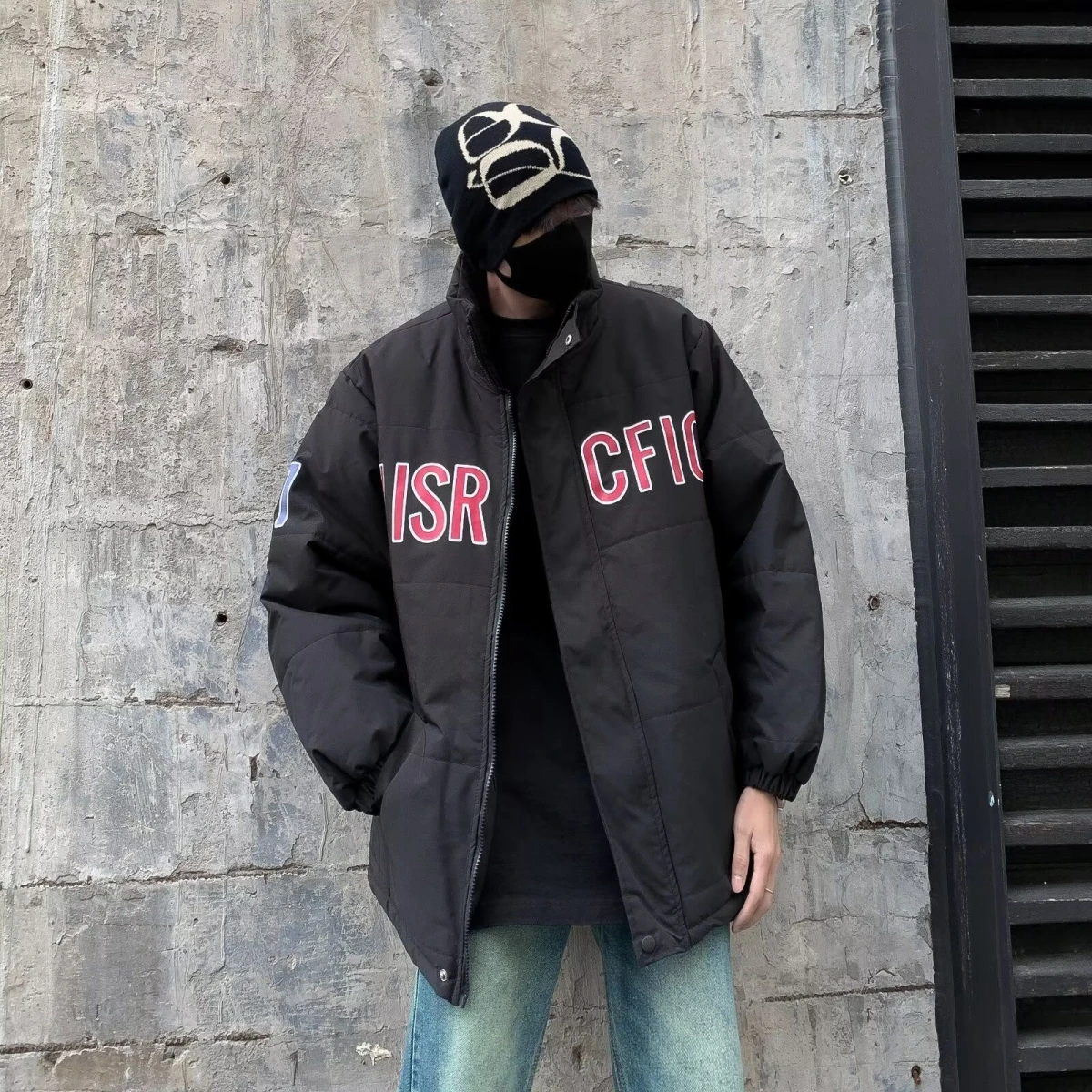 Nowa męska kurtka z bawełny Thiened na zimę 2024, ciepła, sportowa, codzienna, modna, typu bread sle, płaszcz z włókna poliestrowego, długi rękaw, zamek błyskawiczny C...