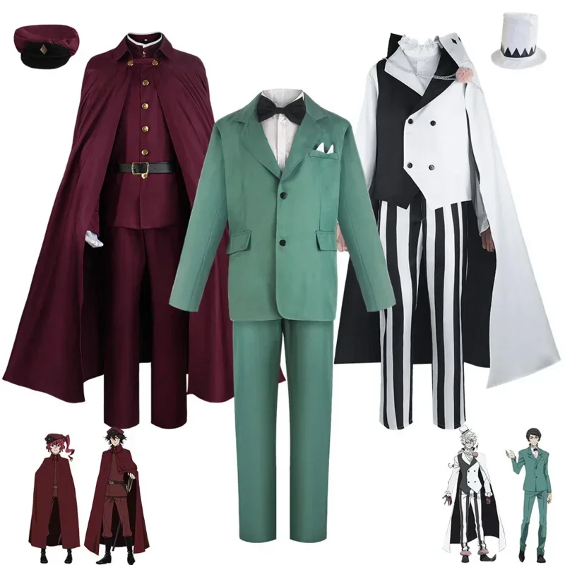 

Охотничья форма «Bungo Stray Dogs», сезон 4, Огури, Николай Гоголь Саигику Джоно Терuko Okura Tetchou Suehiro, костюм для косплея, парик V