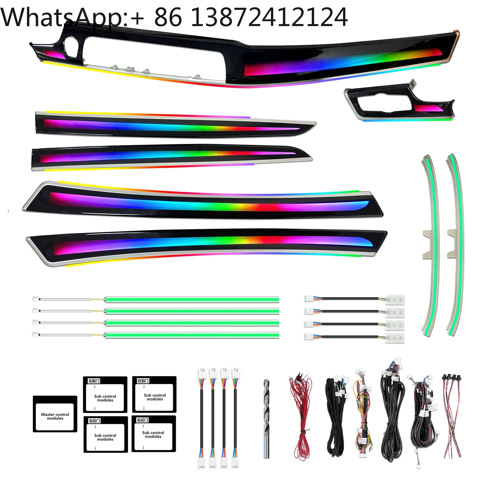 

ICarsin Dynamic 64 Colors F10 Ambient Lights for BMW 5 Series 2011-2017 F11 F18 Interior Upgrade LED Lighting Dashboard Trim