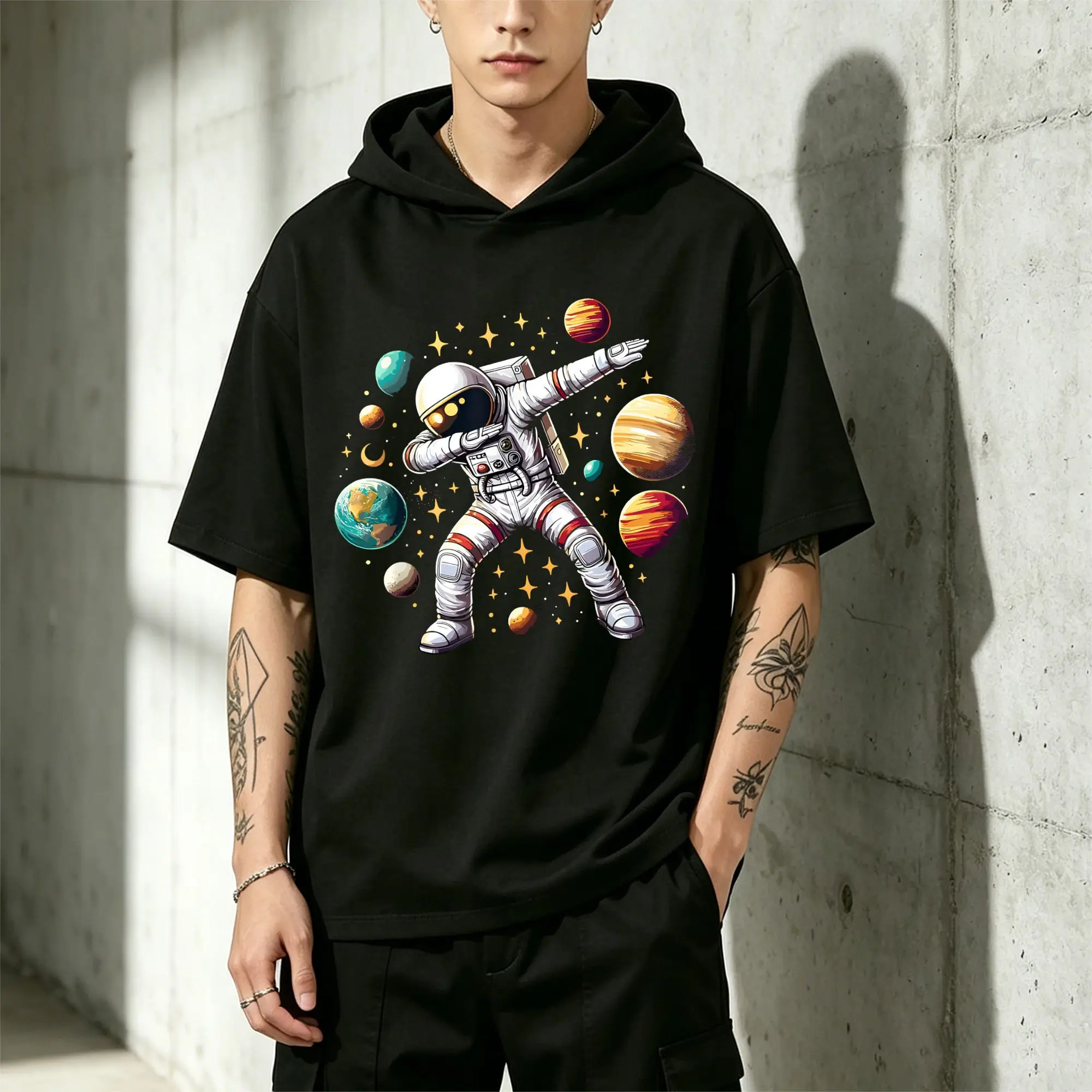 Men's Summer Fashion Colorful Penguin Parade T-Shirt, Casual and Comfortable, Fitted Cut