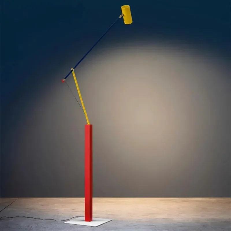 

2026 for Modern Long Arm Floor Lamp for Bedroom Colorful LED Adjustable Height Rotating Swing Arm Kids Room Decor Lighting