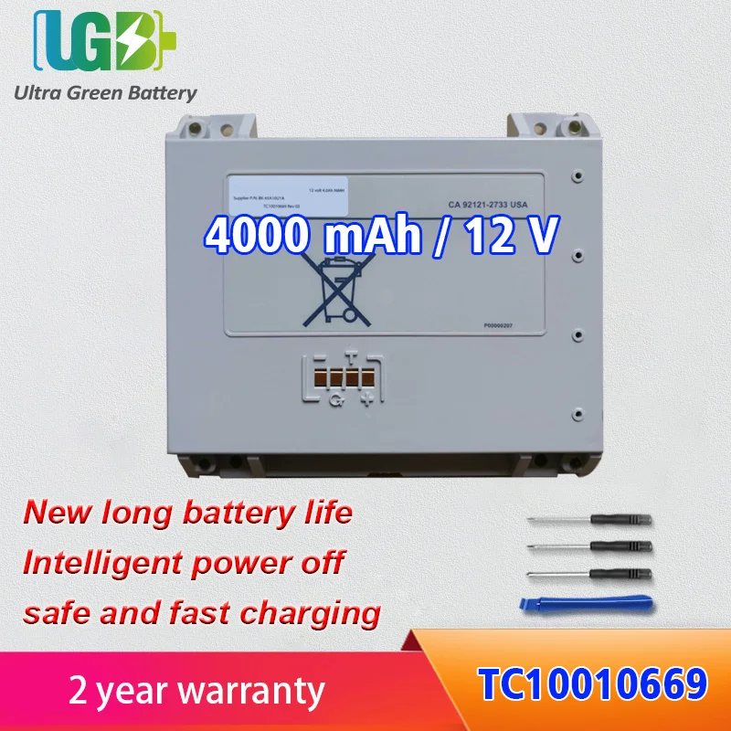 UGB New TC10010669 Battery For CAREFUSION P/N TC10010669 P/N BK45A10U1A Infusion pump battery 12V 4000mAh