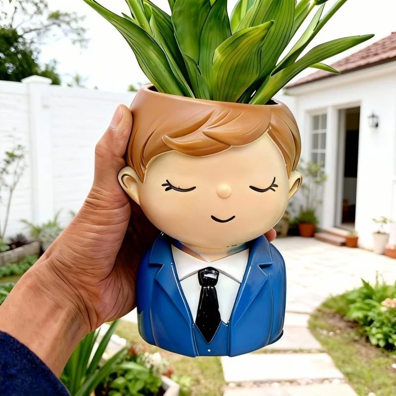 Molde de silicona grande, maceta para niño, planta suculenta, producción DIY, fundición de hormigón de resina, herramienta de decoración del hogar para jarrón