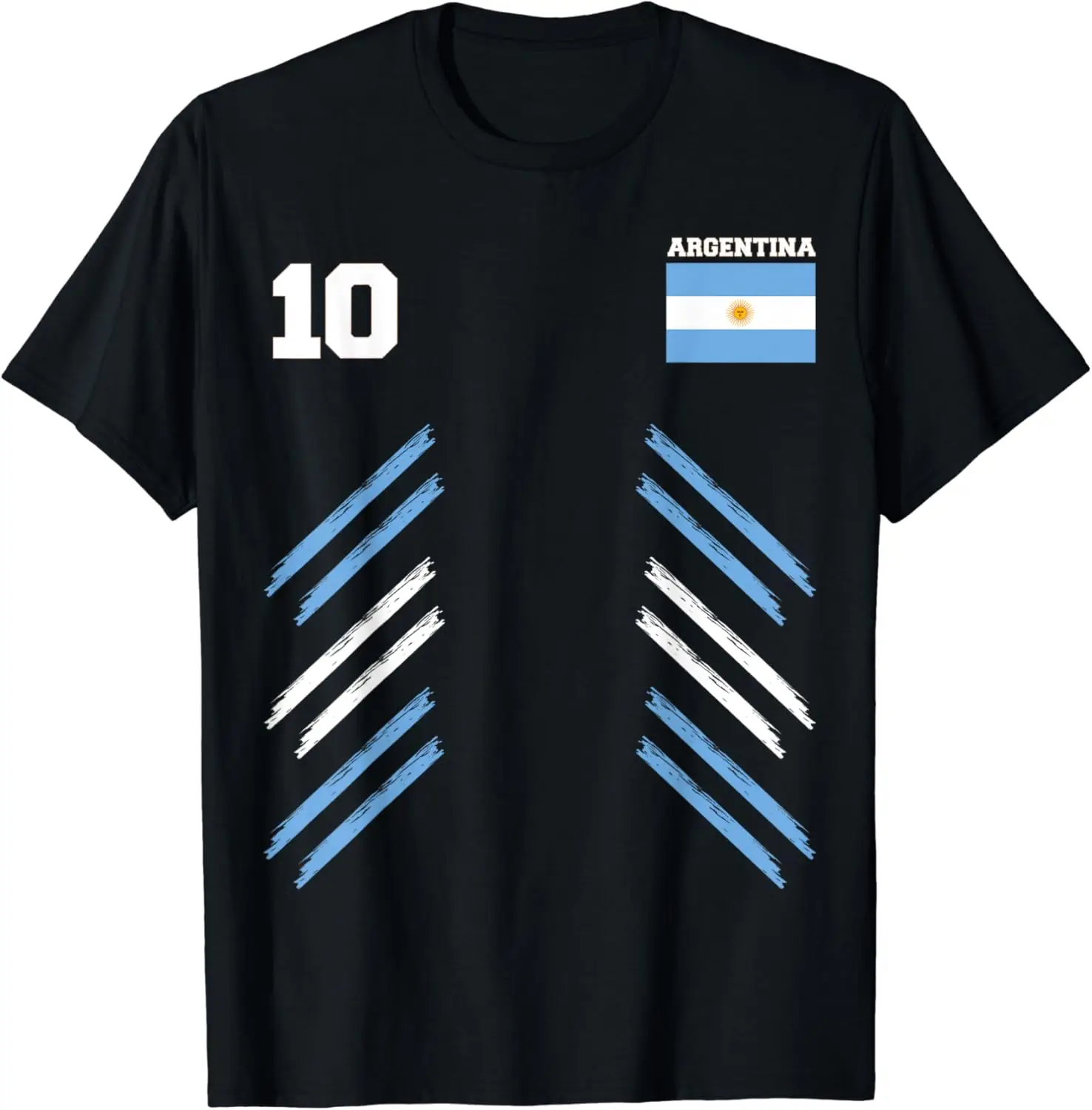 Argentina Soccer Ball Argentina flag number ten men women T-Shirt New Fashion Top Tees