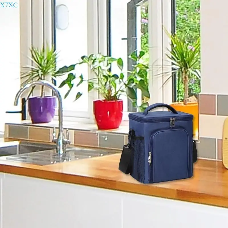 X7XC Stylish Insulated Lunch Bag with Shoulder Strap Handbag Keep Your Temperature Controlled
