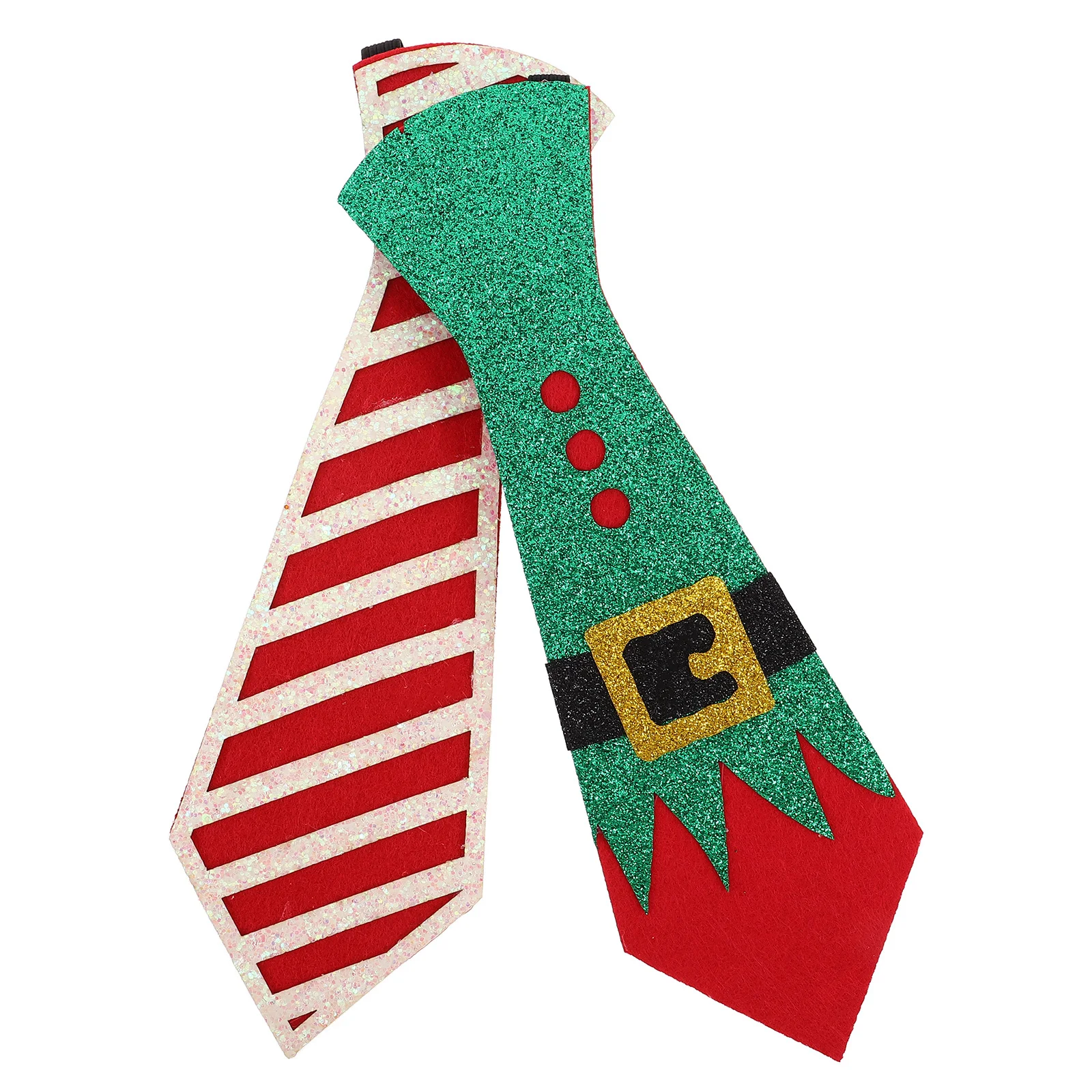Cravates de noël en feutre, 2 pièces, Design d'élan, accessoire de fête de vacances doux pour hommes et garçons, vêtements de fête, célébration de noël et d'hiver