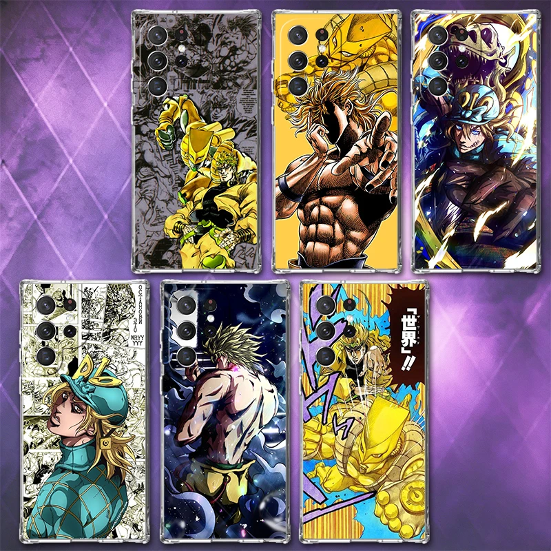 JoJo Adventure Dio Diego Brando Soft Phone Case For Samsung Galaxy S26 S25 Edge S24 S23 Ultra S21 S20 FE S22 Plus + Pattern Back