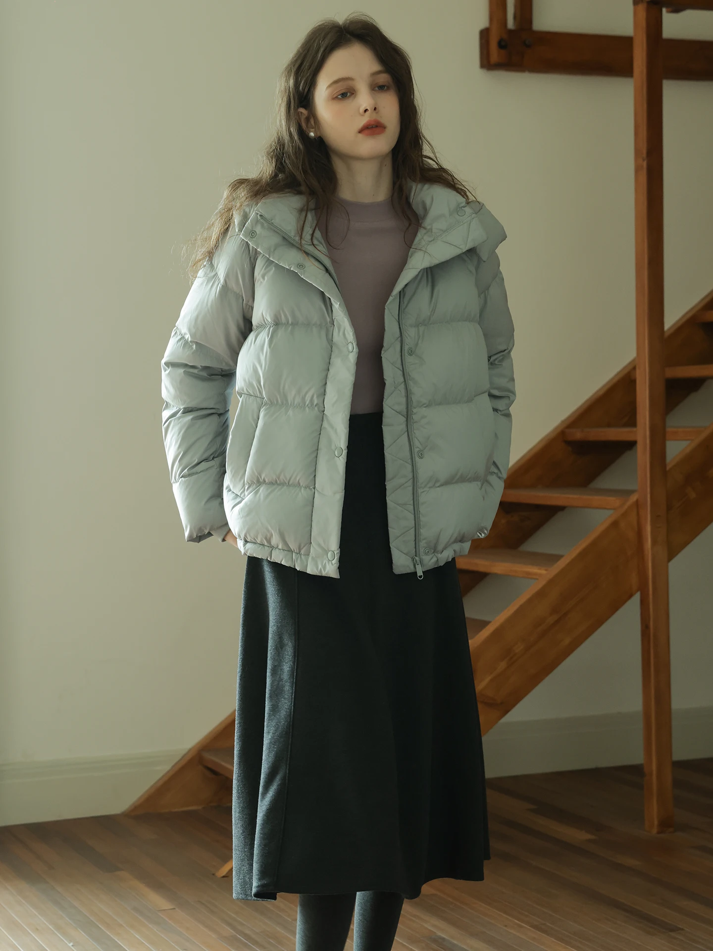 

Spring White Hooded Thiened Du down Jaet Women's Winter New Casual Small Size ort Coat Warm Polyester Fiber Zipper