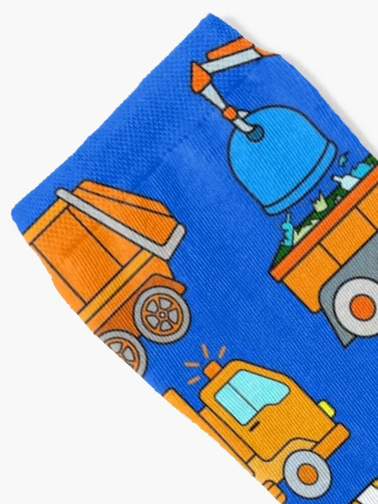 Trash trucks garbage collection vehicles trashtruck Socks Anti-Slip Socks Man Funny Socks