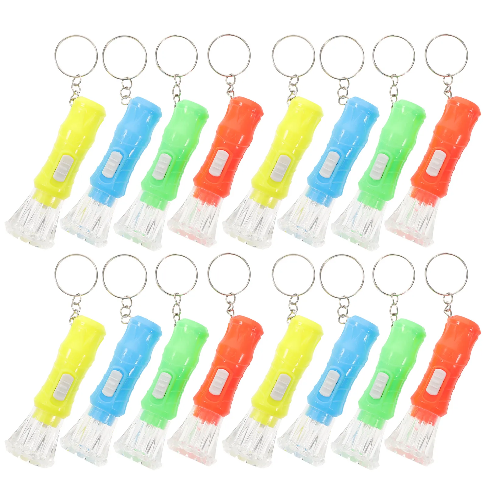 

100 Pcs Flashlight Keychain Portable Mini Small Led Kids Plastic Keyring Child