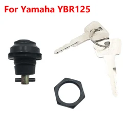 For Yamaha YBR125 Accessories Motorcycle Side Cover Lock With 2 Keys 125cc Motorbike Switch CNC Scooter Aluminum Parts