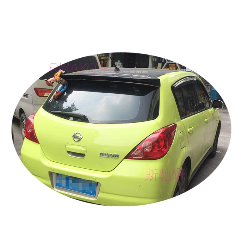 For NISSAN TIIDA  Spoiler 2006-2010  Versa spoiler High Quality  ABS Material Car Rear Wing Primer Color Rear Spoiler