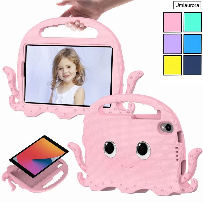 For Samsung Tab A9 Plus SM-X210 X110 A7 A8 SM-X200 S6 Lite 10.4 inch P610 T500 T220 Tablet Case Kids Shockproof EVA Stand Cover