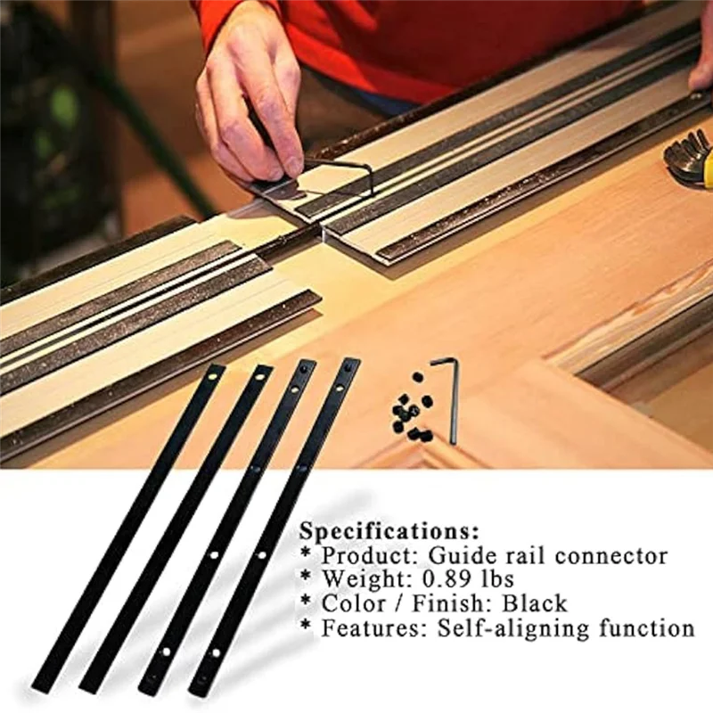 Guide Rail Connector Set P-20177 For  Track Saw Long Cuts For Festool/ Guide Rail T-Slots For Secure Cutting