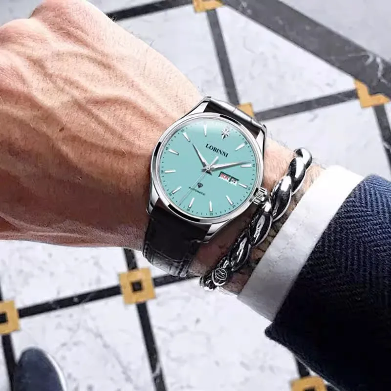 LOBINNI Men Business Commuter Automatic Mechanical Watch Luxury Miyota 8205 Movement Watches Sapphire Glass Waterproof Clock