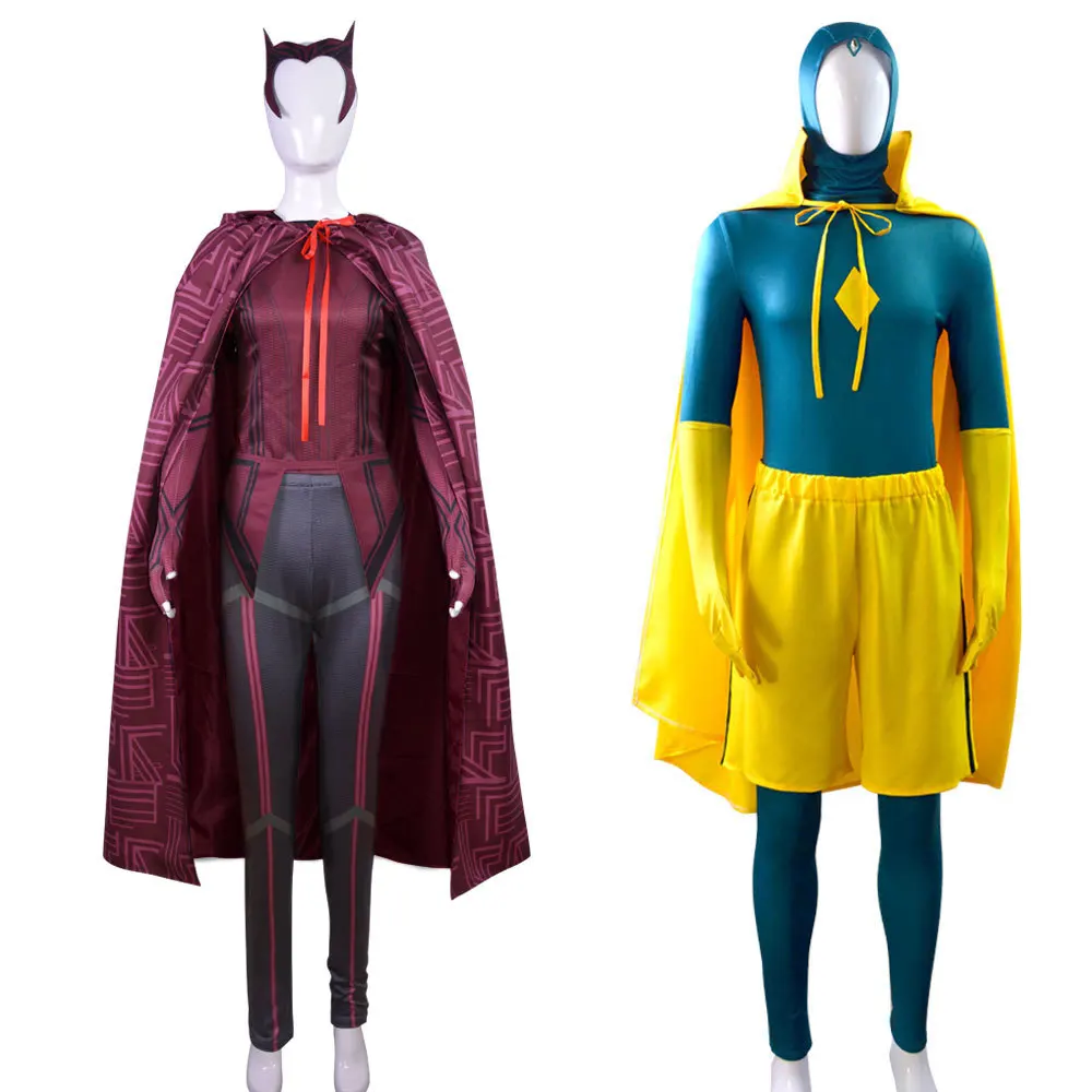 

Wanda Vision Cosplay Costume Scarlet Witch Cosplay Performance Costume Red Witch Halloween Costume