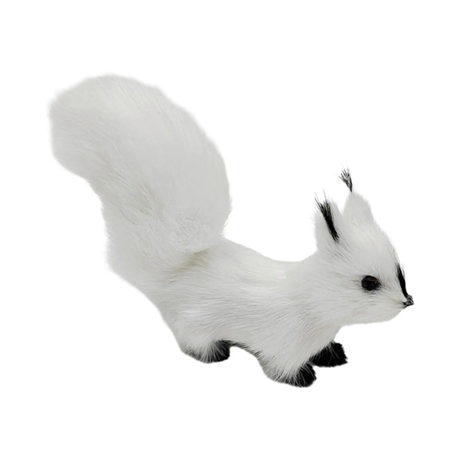 Cute Stuffed Squirrel Plush Ornament Lifelike Animal Figure for Thanksgiving Harvest Festival Tabletop Decor