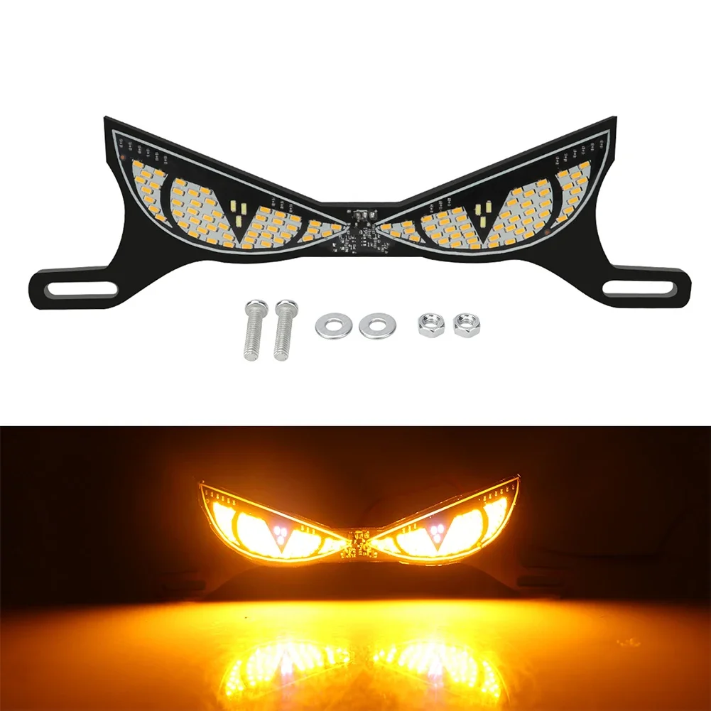 Devil Eye Motorcycle LED Lights Cat Eye Dynamic Tail Light Car Tail Decorative Lamp Strobe Eagle Eye Lamp Accessories