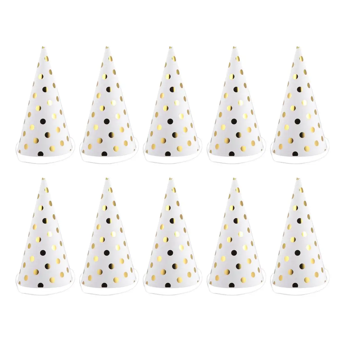

10 Pcs Comfortable Party Hat Birthday Kids Hats Dots Triangle Cap Eye-catching