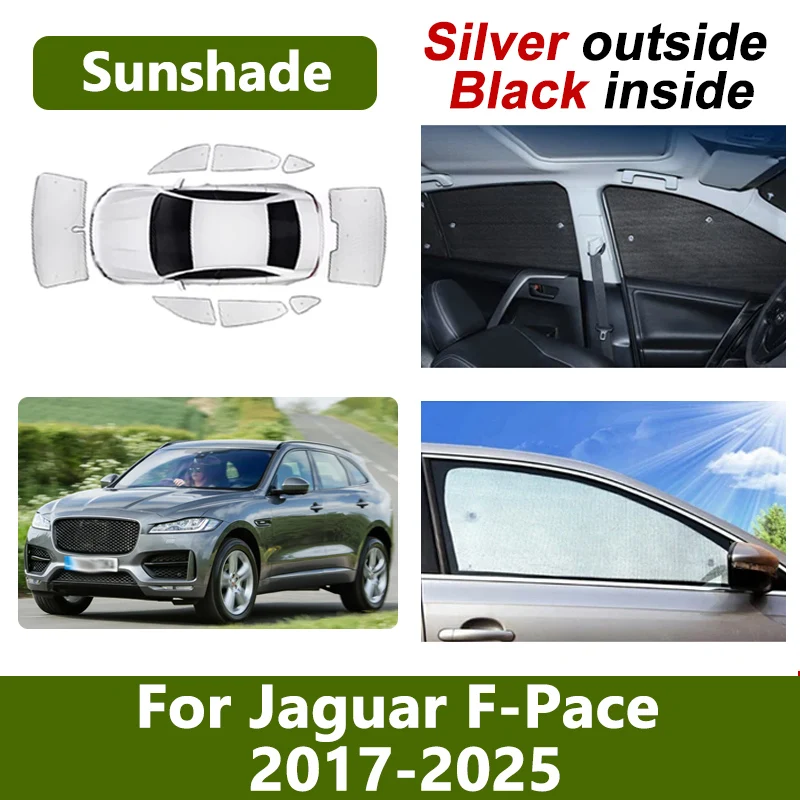 

Car Full Coverage Sunshade For Jaguar F-Pace 2017-2025 2018 2019 Auto Curtain Windshield UV Protection Reflector Car Accessories