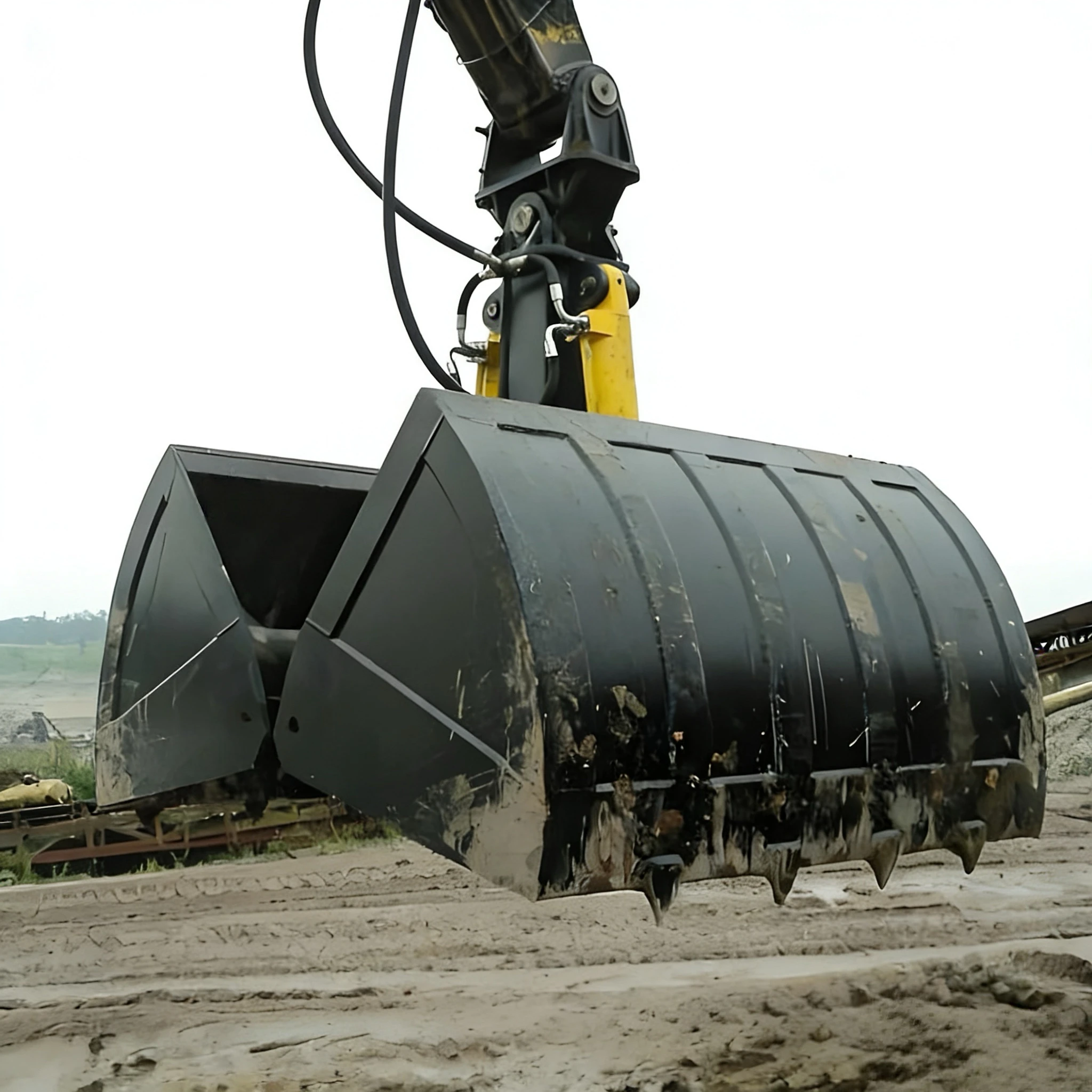 Wear-resistant Rotating Flip-top Bucket Grab With Motor/Engine For 6-30 Ton Excavators Bulk Material Handling Clamshell Grab