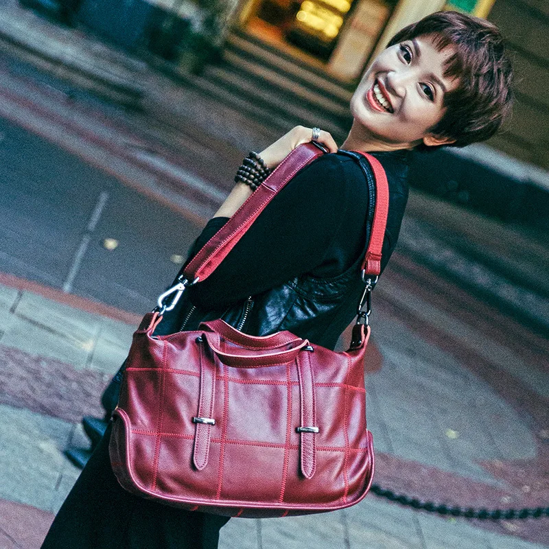 

2026 New Fashion Women's Handbag Female Shoulder Messenger Bag Crossbody Bags Trend Cowhide Travel Large-capacity Genuine Lea