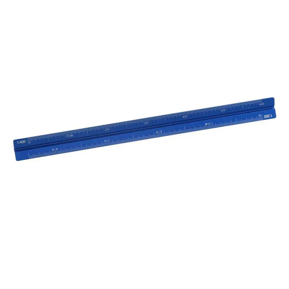Aluminum Alloy Triangular Scale Ruler Smoothly Technical Measuring Ruler 15cm 30cm Multi-function Metal Ruler Architect Engineer