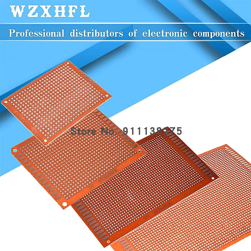 5pcs 12x18 12*18cm Single Side Prototype PCB Universal Board Experimental Bakelite Copper Plate Circuirt Board yellow