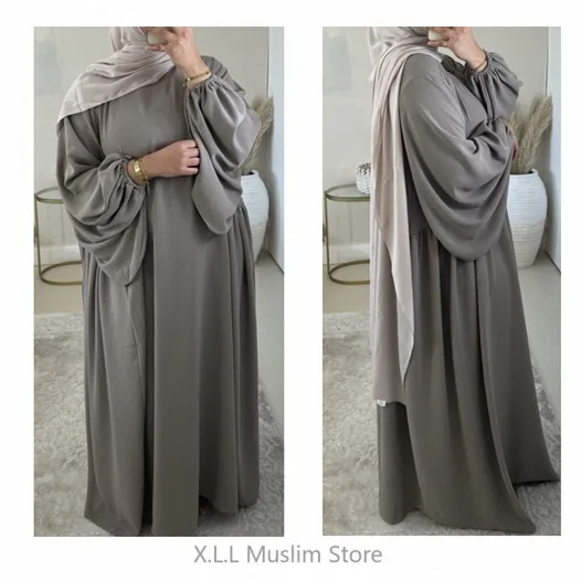 Skromne muzułmańskie sukienki modlitewne Abaya Simple Eid Ramadon Long Loose Women\'s Prayer Garment Kaftan Dubai Abayas Luksusowe sukienki wakacyjne