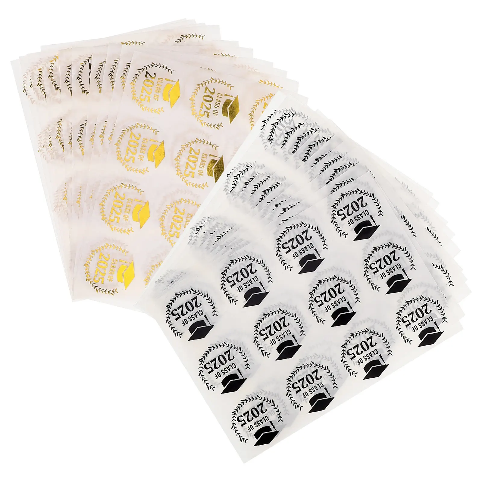 

20 Sheets Foil Graduation Cap Stickers Sticky Labels for Graduation Invitations Envelopes Cards Gift Bags Party