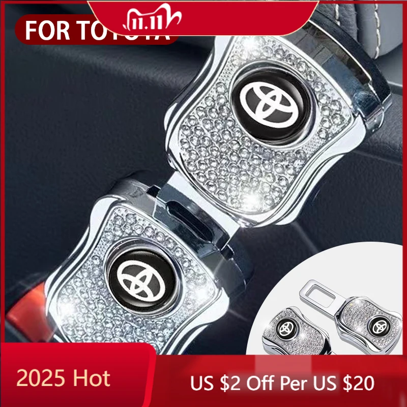 

Для Toyota 2026, новые колпаки ступицы для Toyota Corolla Rav4 Auris Camry Yaris Prius Prado CHR, зажим для автомобильного ремня безопасности, удлинитель ремня безопасности
