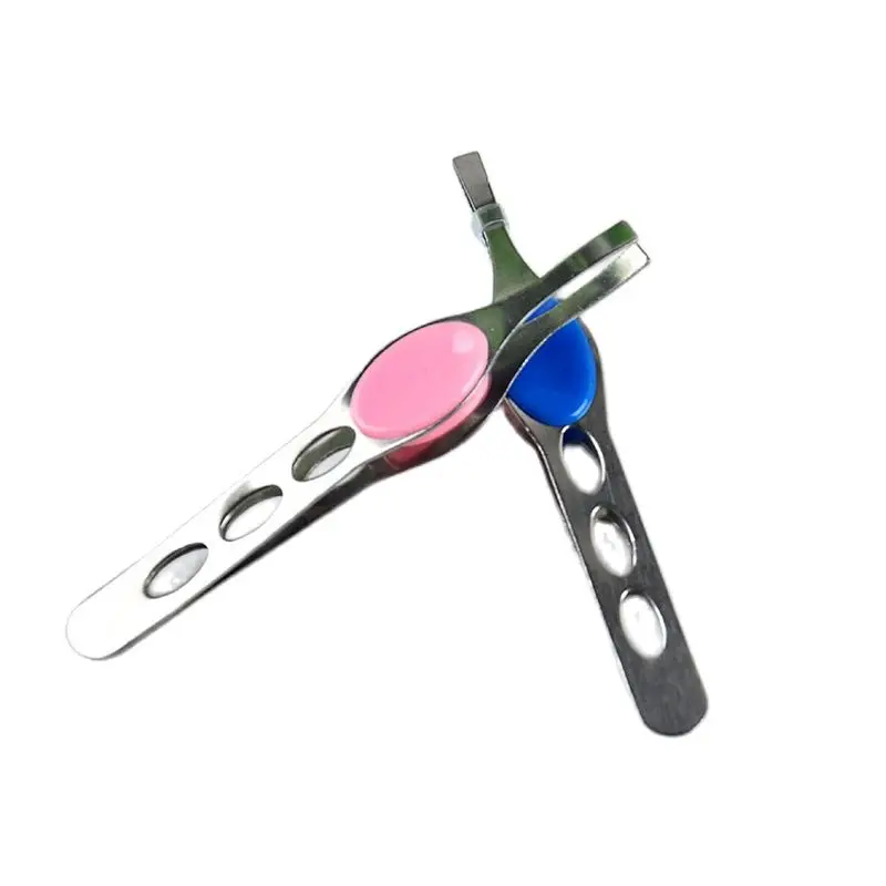 1Pc Women Trimming Eyebrow Clip Makeup Tools Stainless Steel Anti-slip  Handle Eyebrow Tweezers Flat Tip Brow Clips Beauty Tools