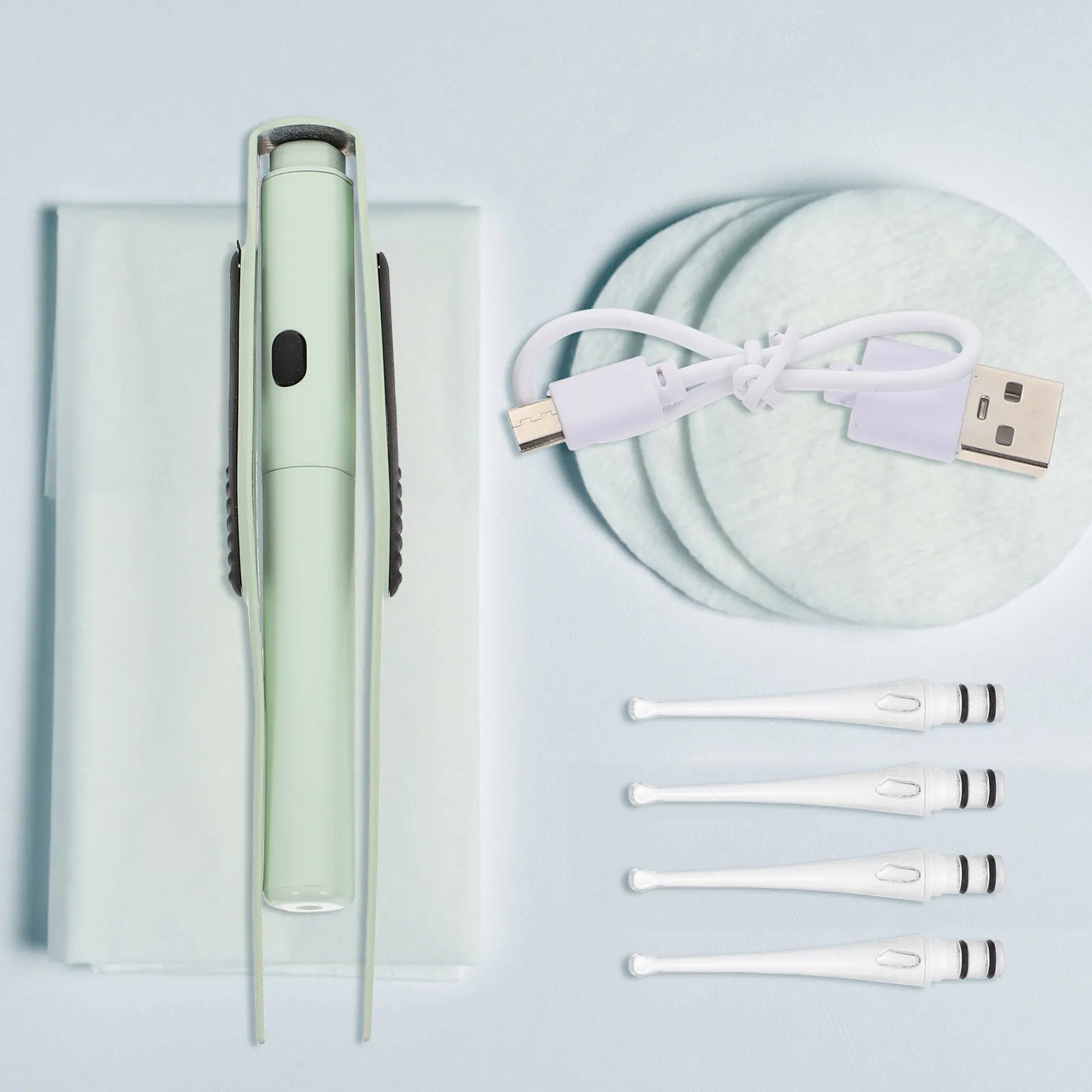 

1Set Rechargeable Ear Wax Picker Professional Earwax Removal Tool Safe Gentle Ear Cleaning Spoon Household Earwax Cleaner