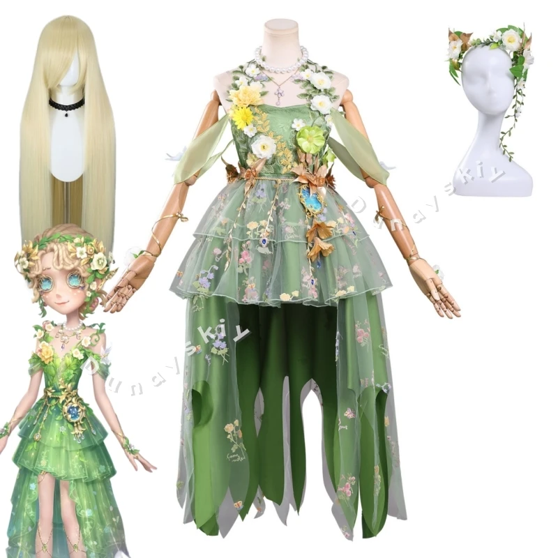 

Identity V Gardener Emma Woods Nymph Award Everlasting Summer Lolita Cosplay Costume With Headgear Necklace Halloween Carnival