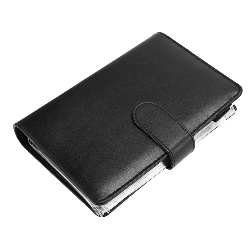 Top-A6 PU Leather Binder Budget Planner Organizer, With Budget Sheets ,Zipper Pockets,Saving Cash Envelopes System