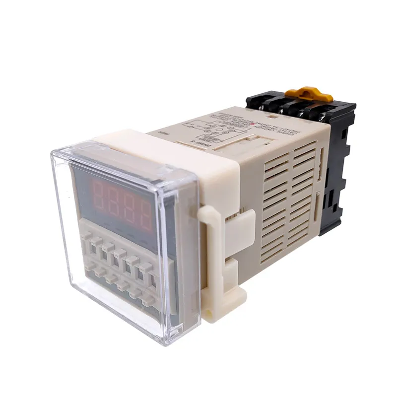 DH48S-S Przekaźnik czasowy 12 V 220 V AC 24 V DC Cykl powtarzania SPDT z gniazdem Zegar opóźnienia serii DH48S z podstawą