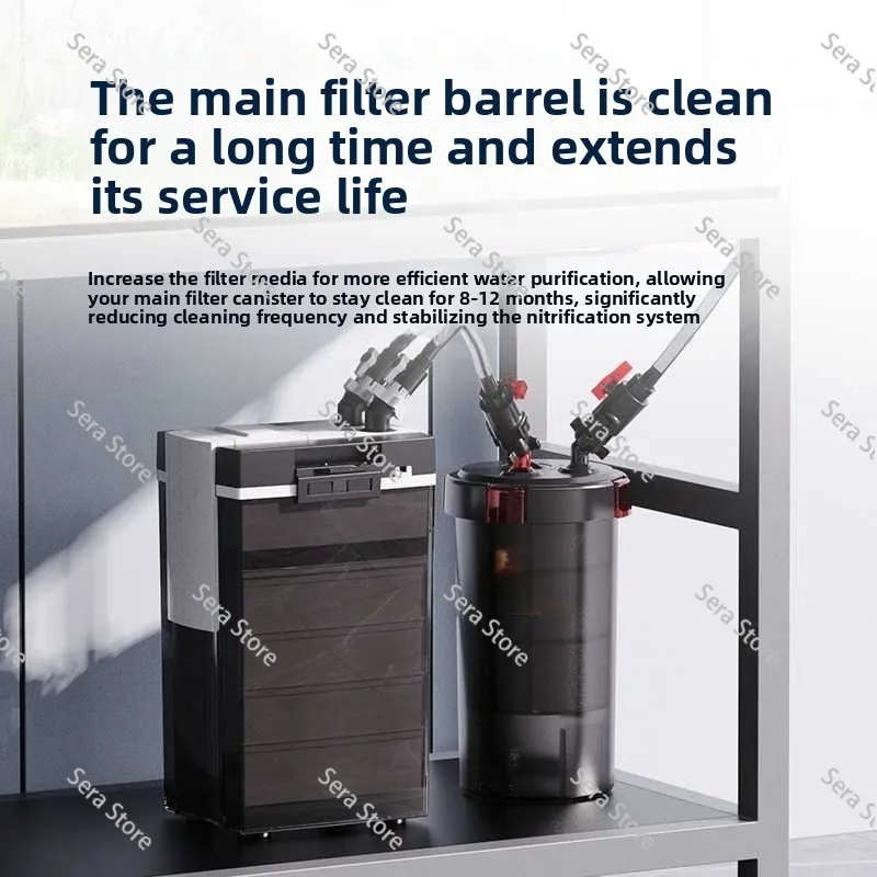 Aquarium Pre Filter Barrel Silent Non-Power Filter External 3-in-1 Water Purification Cycle Barrel For Fish Tank Pond