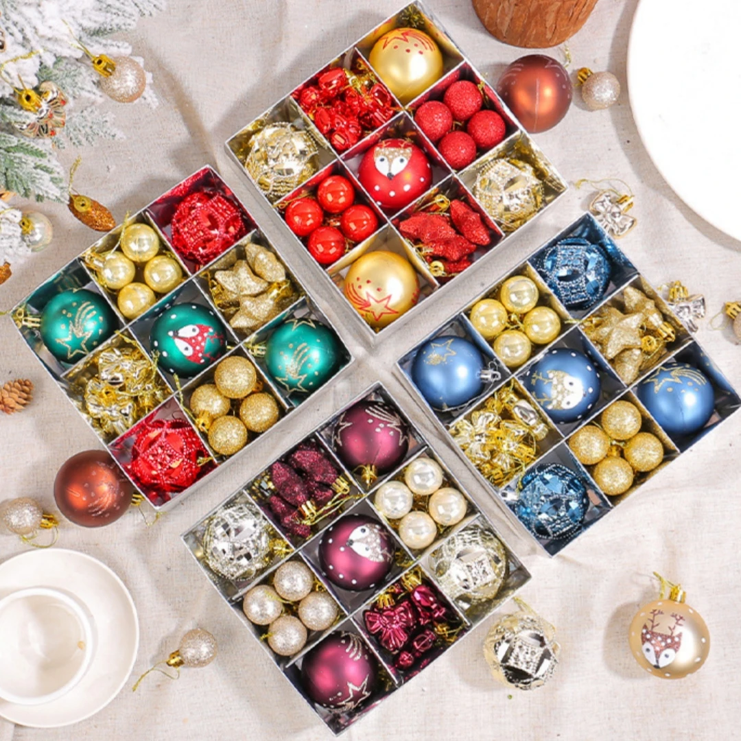 35 قطعة عيد الميلاد الكرة شجرة عيد الميلاد الديكور الحلي للمنزل ديكور هالوين السنة الجديدة 2026 نافيداد قلادة الكرة الملحقات