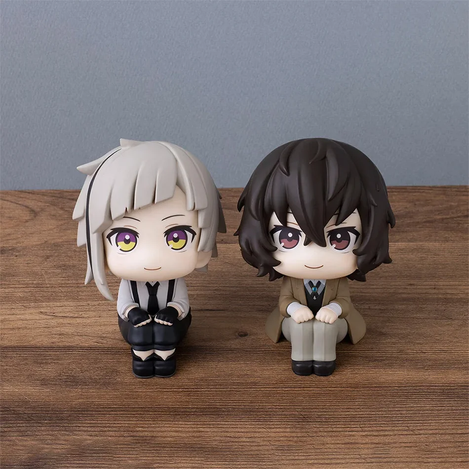 9.5cm bungou cães vadios anime figura q-versão dazai osamu figura de ação nakashima san estatueta pvc coleção modelo boneca brinquedos