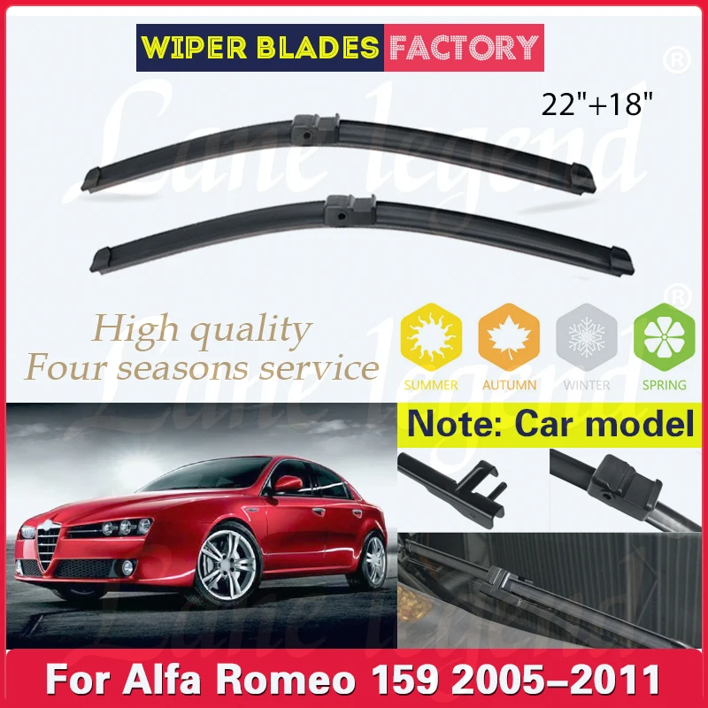 

For Alfa Romeo 159 2005 2006 2007 2008 2009 2010 2011 Car Front Wiper Blades Windshield Windscreen Window Car Accessories 22"18"