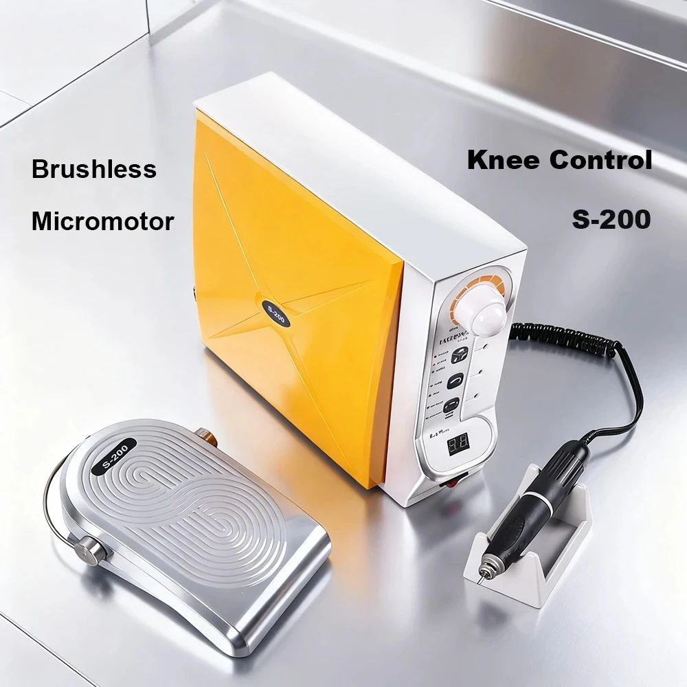 

60000 RPM with Knee Control Switch Dental Lab Brushless Micromotor Electric Grinder Combination High Quality Brushless Handpiece