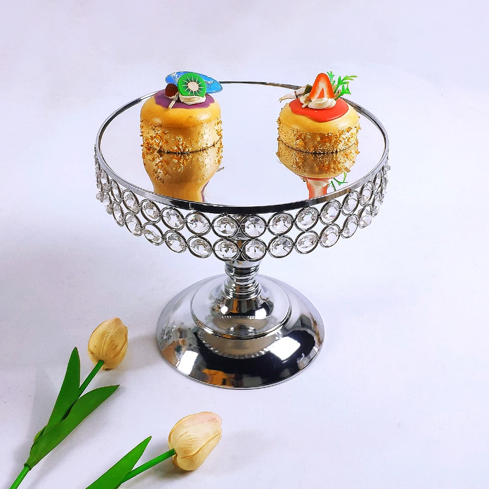 1pc Gold Silver Antique Metal Round Cake Stand Set Wedding Birthday Party Dessert Cupcake Pedestal Display Plate Home Decor