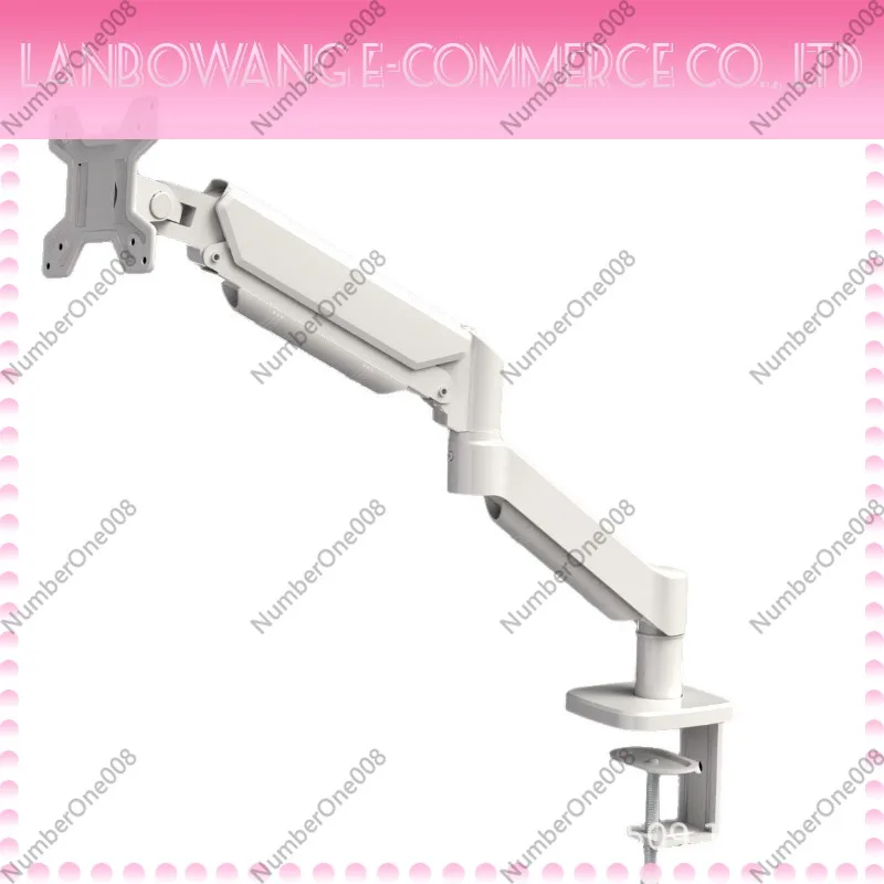 Single Arm Gas Spring Monitor Stand Fit for Up to 32 Inch 10kg Screens Retractable Rotatable Adjustable Height Monitor Arm
