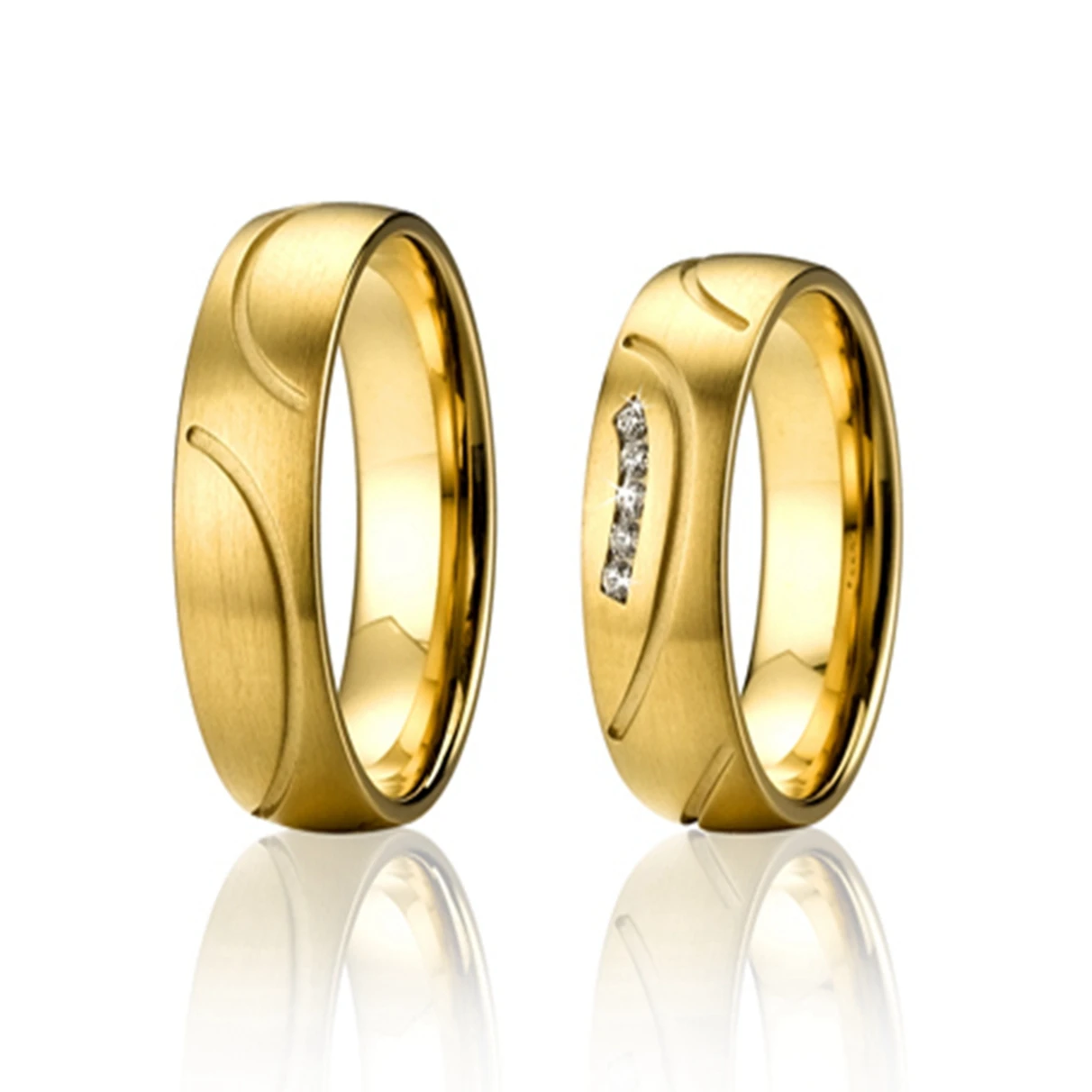 

Create Your Story Brides 18k Gold Plated 925 Sterling Silver Wedding Ring Custom-Made Anniversary Rings For Couples