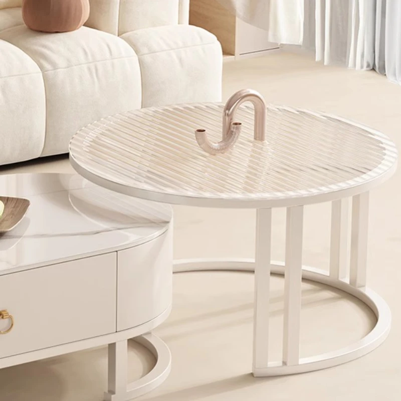Indoor Luxury Modern Coffee Tables Beige Design Living Room Coffee Tables Salon Apartment Designer Tavolino Salotto Furniture