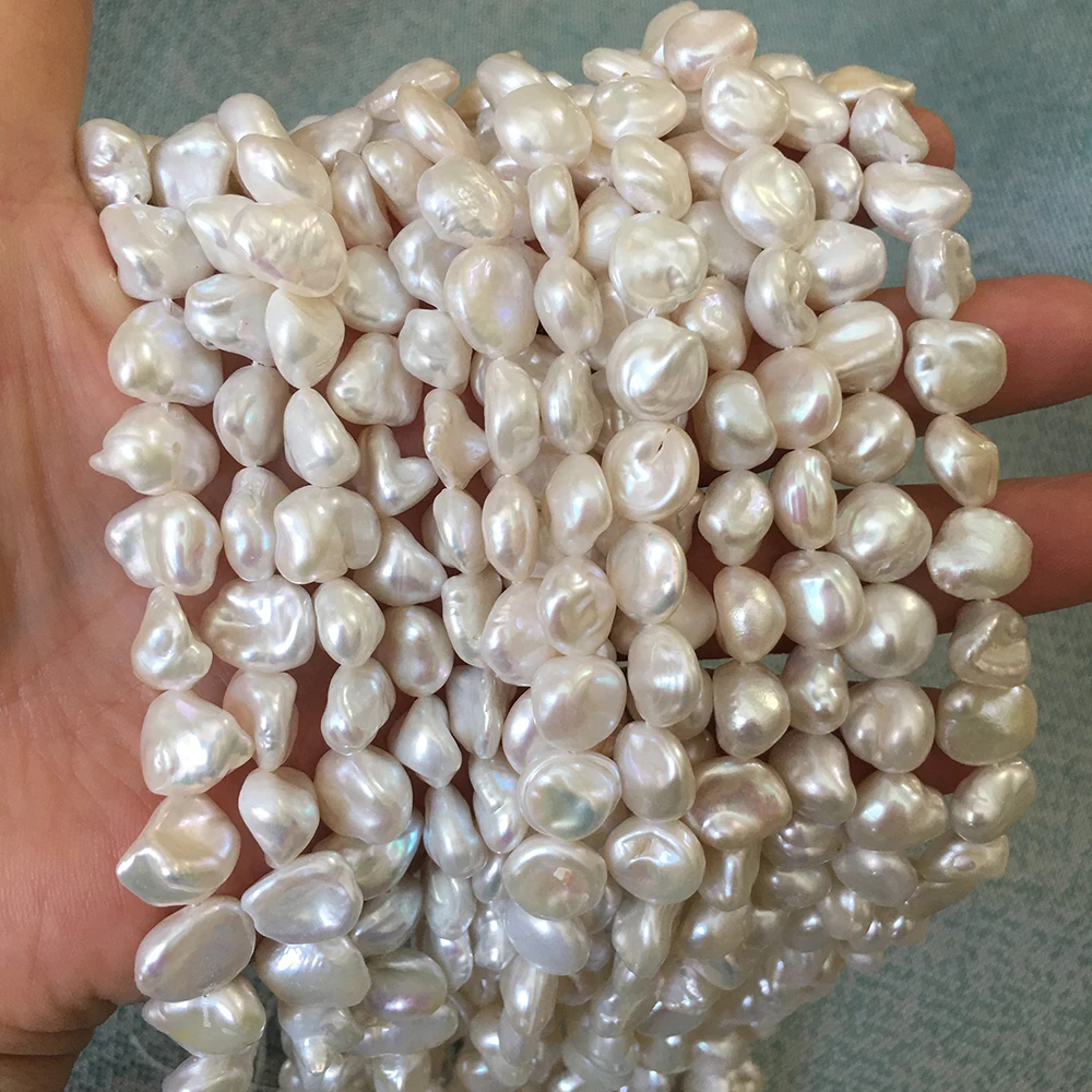 

38 cm high quality fewer flaw keshi baroque pearl beads,9-12 mm 100% nature freshwater loose pearl high luster-AAA pearls