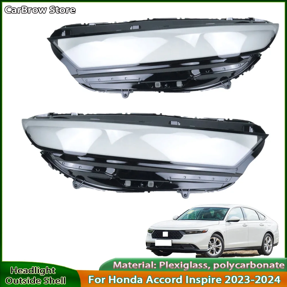 

Headlight Lens Cover Front Light Assembly Protective Case For Honda Accord Inspire 2023-2024 Car Headlamp Reflector Housing