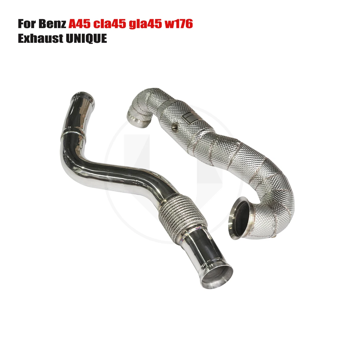 

UNIQUE For 2013-2018 Benz A45 cla45 gla45 w176 2.0T With insulator front downpipe With cat/without cat exhaust pipe