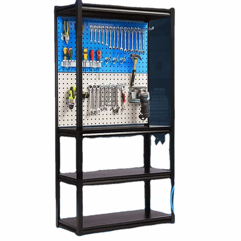 Metal Perforated Pegboard, Back Panel Display Rack, Stand for Hardware Tools Storage, Slawtall Peg Board Organizer Shelf